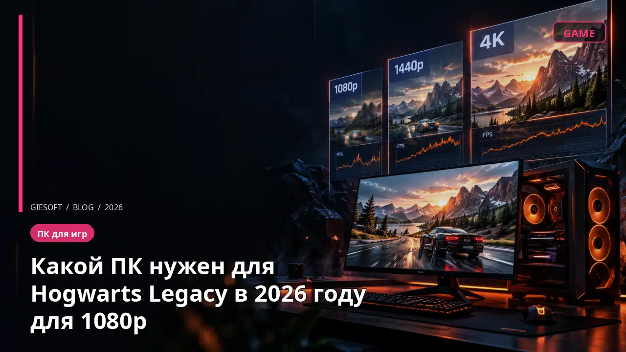 Какой ПК нужен для Hogwarts Legacy в 2026 году для 1080p