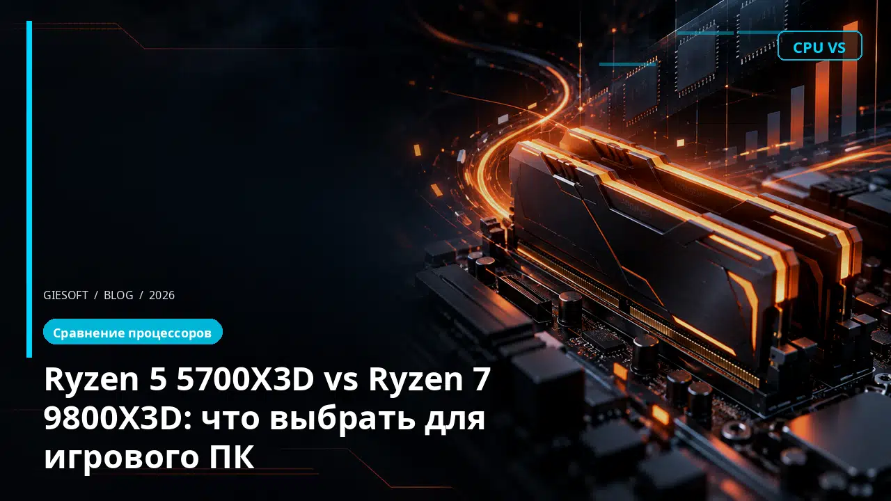 Ryzen 5 5700X3D vs Ryzen 7 9800X3D: что выбрать для игрового ПК