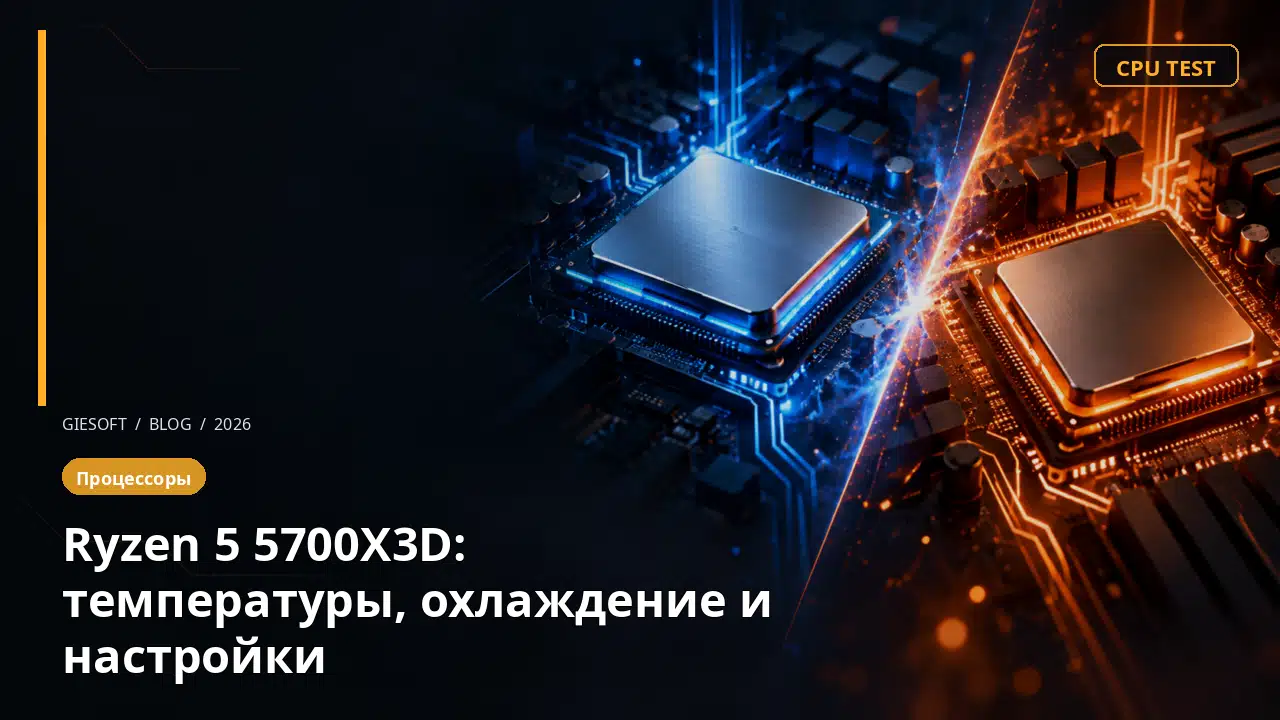 Ryzen 5 5700X3D: температуры, охлаждение и настройки