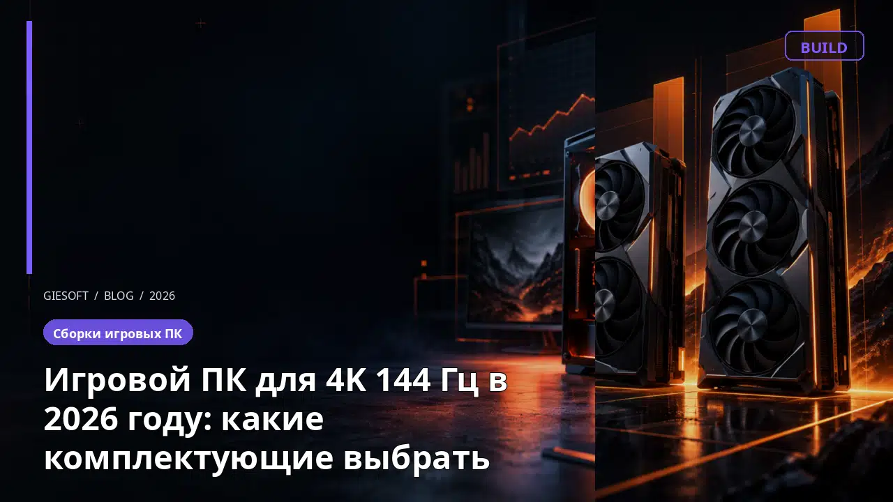 Игровой ПК для 4K 144 Гц в 2026 году: какие комплектующие выбрать