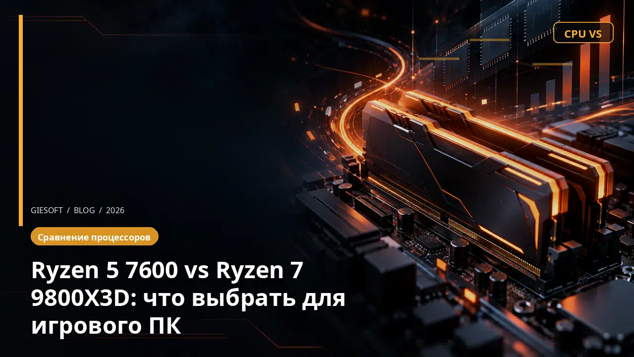 Ryzen 5 7600 vs Ryzen 7 9800X3D: что выбрать для игрового ПК