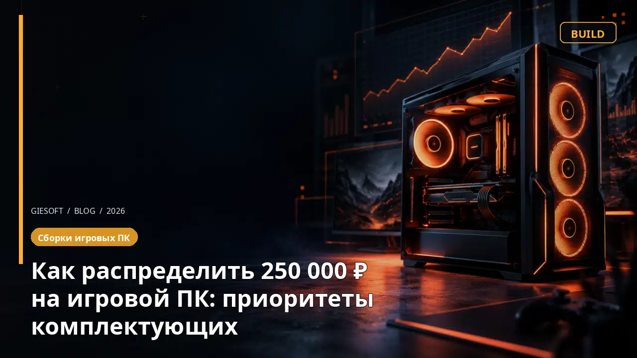 Как распределить 250 000 ₽ на игровой ПК: приоритеты комплектующих